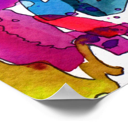 Fruital Doodle Do Abstract Art Poster (Hoek)