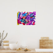 Fruital Doodle Do Abstract Art Poster (Keuken)