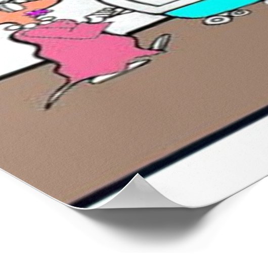 Fruitant en multiply Funny-Poster Poster (Hoek)