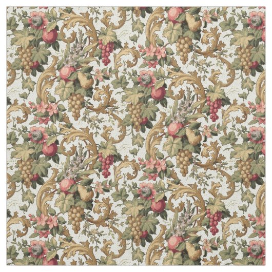 fruitbloemen en -druiven stof (Swatch)