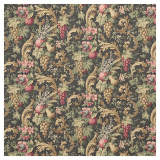  fruitbloemen en -druiven stof (Swatch)