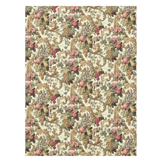  fruitbloemen en -druiven tafelkleed (Voorkant)