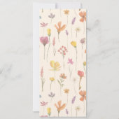 Fruitbloemflorale tuinbruiloft kaart (Achterkant)