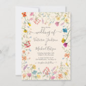 Fruitbloemflorale tuinbruiloft kaart (Voorkant)