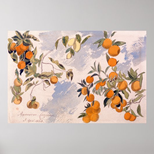 Fruitbomen - Edward Lear Poster (Voorkant)
