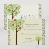 fruitbomen RSVP trouw uitnodiging. Kaart (Voorkant / Achterkant)