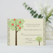 fruitbomen RSVP trouwuitnodiging. Kaart (Staand voorkant)