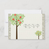 fruitbomen RSVP trouwuitnodiging. Kaart (Achterkant)