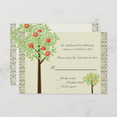 fruitbomen RSVP trouwuitnodiging. Kaart (Voorkant / Achterkant)