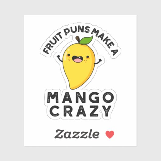 Fruitbonen maken een mango gekke grappige voedselp sticker (Vel)