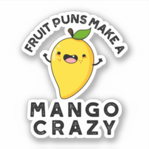 Fruitbonen maken een mango gekke grappige voedselp sticker