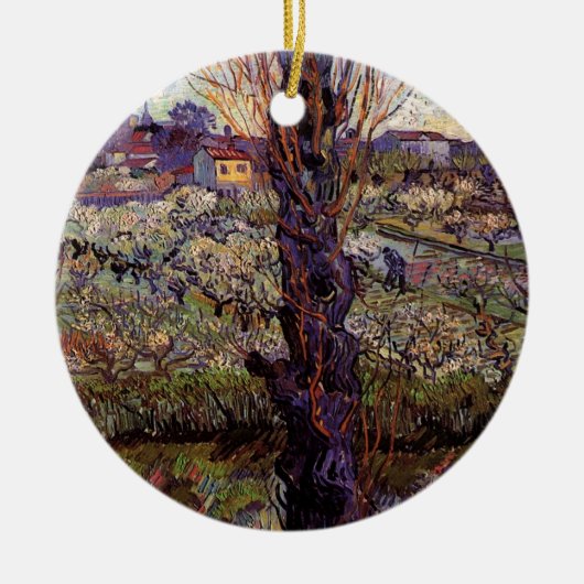 Fruitboomgaard in bloei, Arles Keramisch Ornament (Voorkant)
