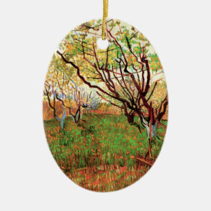 Fruitboomgaard in bloei door Vincent van Gogh Keramisch Ornament