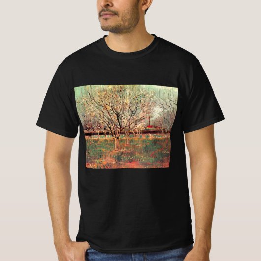 Fruitboomgaard in bloei, pruimenbomen door Vincent T-shirt (Voorkant)