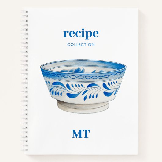  fruitBowl Recipe Cookbook Monogram Notitieboek (Voorkant)
