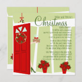 Fruitcake bij de deur kaart (Voorkant / Achterkant)