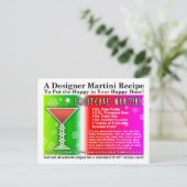 Fruitcake Christmas Martini Recept Briefkaart (Staand voorkant)