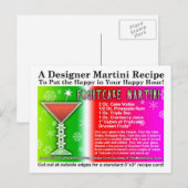 Fruitcake Christmas Martini Recept Briefkaart (Voorkant / Achterkant)