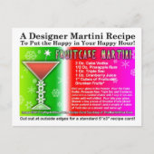 Fruitcake Christmas Martini Recept Briefkaart (Voorkant)