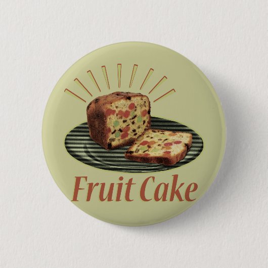 Fruitcake Fruit Cake Ronde Button 5,7 Cm (Voorkant)