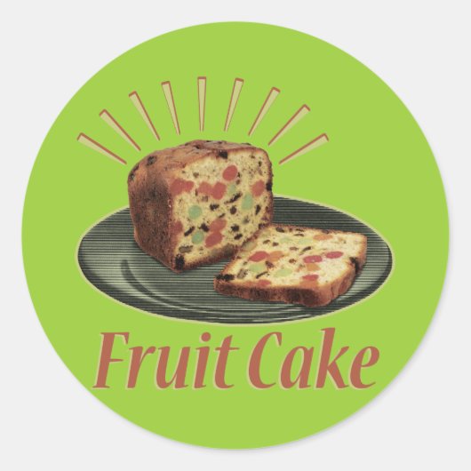 Fruitcake Fruit Cake Ronde Sticker (Voorkant)