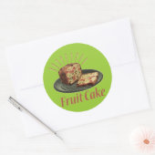 Fruitcake Fruit Cake Ronde Sticker (Envelop)
