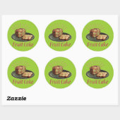 Fruitcake Fruit Cake Ronde Sticker (Vel)