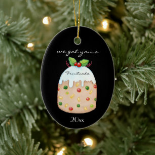 Fruitcake Funny Familienaam Keramisch Ornament