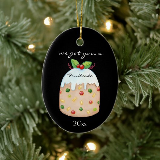 Fruitcake Funny Familienaam Keramisch Ornament (Boom)