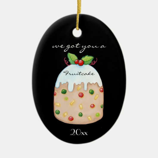 Fruitcake Funny Familienaam Keramisch Ornament (Voorkant)