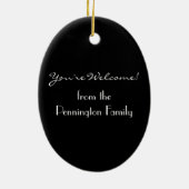 Fruitcake Funny Familienaam Keramisch Ornament (Achterkant)