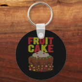 Fruitcake Funny Ugly Kerstmis Sleutelhanger (Voorkant)