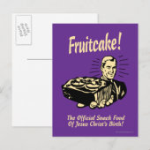 Fruitcake! Het snack Food of Jesus Birth Briefkaart (Voorkant / Achterkant)