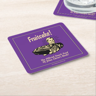 Fruitcake! Het snack Food of Jesus Birth Kartonnen Onderzetters