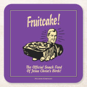 Fruitcake! Het snack Food of Jesus Birth Kartonnen Onderzetters (Voorkant)