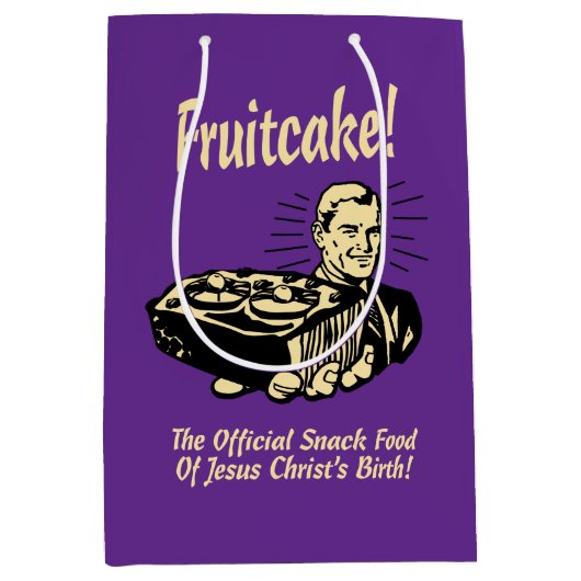 Fruitcake! Het snack Food of Jesus Birth Medium Cadeauzakje (Voorkant)