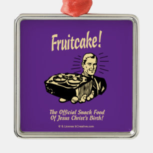 Fruitcake! Het snack Food of Jesus Birth Metalen Ornament