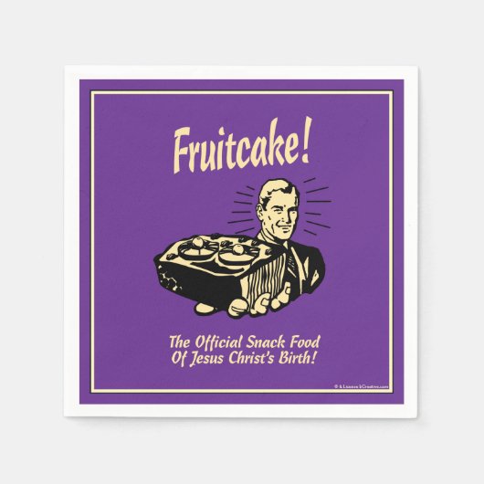 Fruitcake! Het snack Food of Jesus Birth Servet (Voorkant)