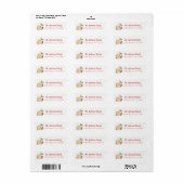 Fruitcake Kerst Retouradres Label (Full Sheet)