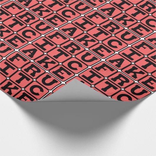 Fruitcake, kerstdessert cadeaupapier (Hoek)