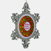 Fruitcake Tin Sneeuwvlok Ornament (Links)