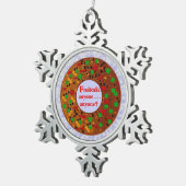Fruitcake Tin Sneeuwvlok Ornament (Rechts)