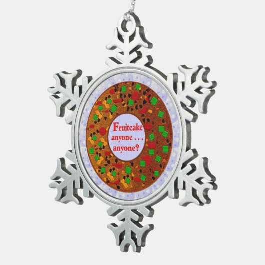 Fruitcake Tin Sneeuwvlok Ornament (Rechts)