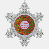 Fruitcake Tin Sneeuwvlok Ornament (Voorkant)