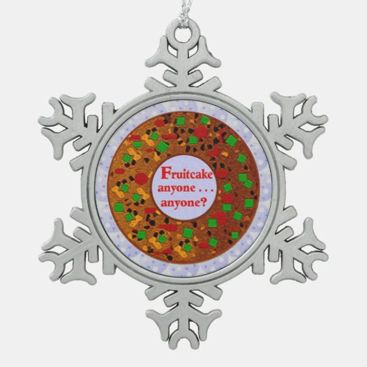 Fruitcake Tin Sneeuwvlok Ornament (Voorkant)