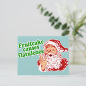 Fruitcake veroorzaakt afvlakking briefkaart (Staand voorkant)