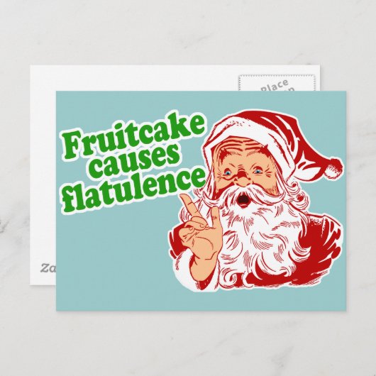 Fruitcake veroorzaakt afvlakking briefkaart (Voorkant / Achterkant)