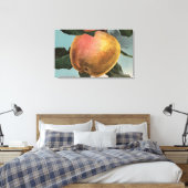Fruitchroomlithograaf van White Winter Pearmain Canvas Afdruk (Insitu (Slaapkamer))