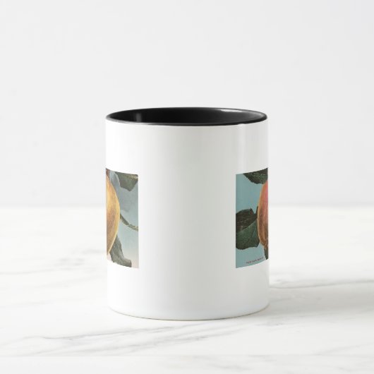 Fruitchroomlithograaf van White Winter Pearmain Mok (Midden)