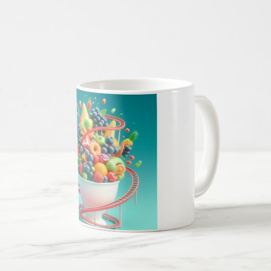 fruitcocktail koffiemok (Voorkant rechts)